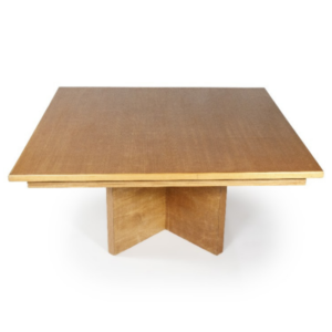 TAMPO QUADRADO VITORIA MADEIRA CLARA COM BASE CRUZ MADEIRA