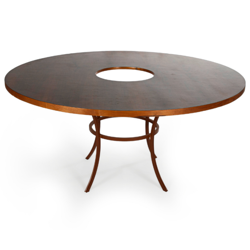 TAMPO CHARLOTE COM FURO COM BASE DE FERRO REDONDO