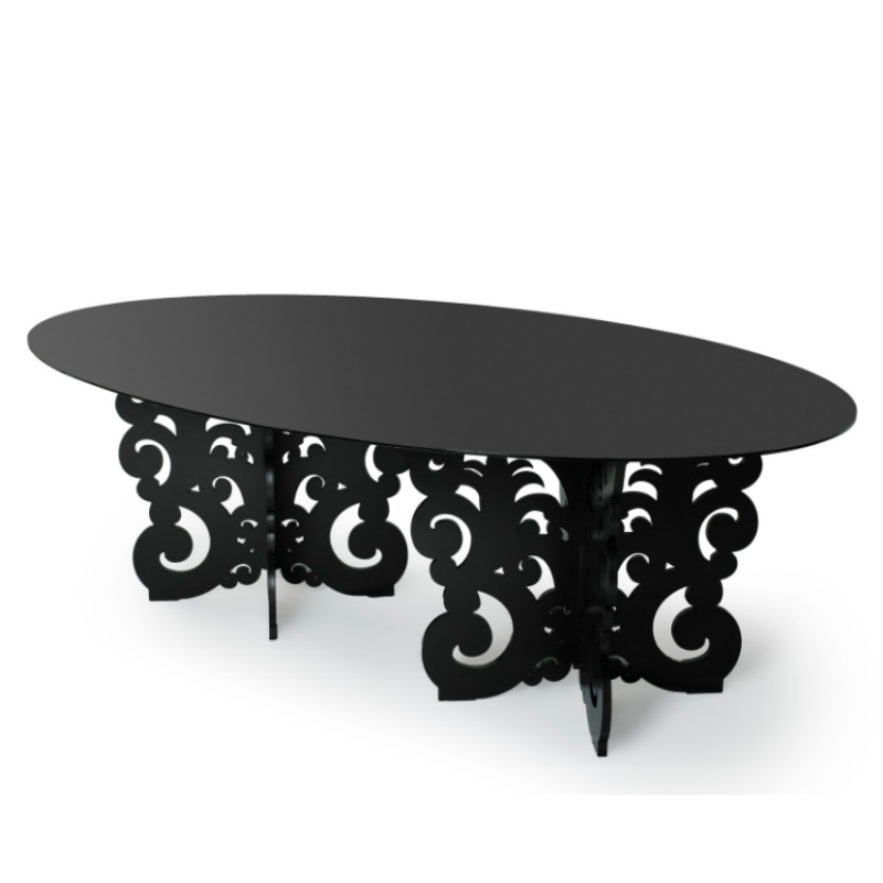 TAMPO VIDRO OVAL FUMÊ COM BASE KOPENHAGEN - Imagem 2