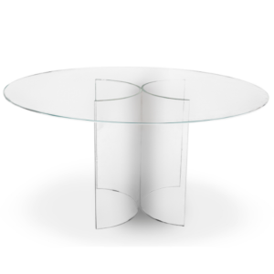 TAMPO VIDRO COM BASE CURVA CRISTAL