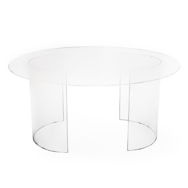 TAMPO VIDRO COM BASE CURVA CRISTAL