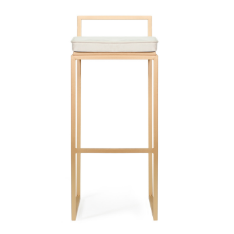 BANQUETA ALTA QUADRADA FERRO COM ECOSTO