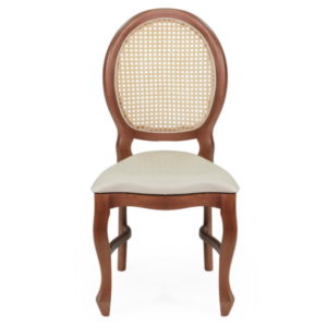 CADEIRA MEDALHÃO MADEIRA ENCOSTO OVAL