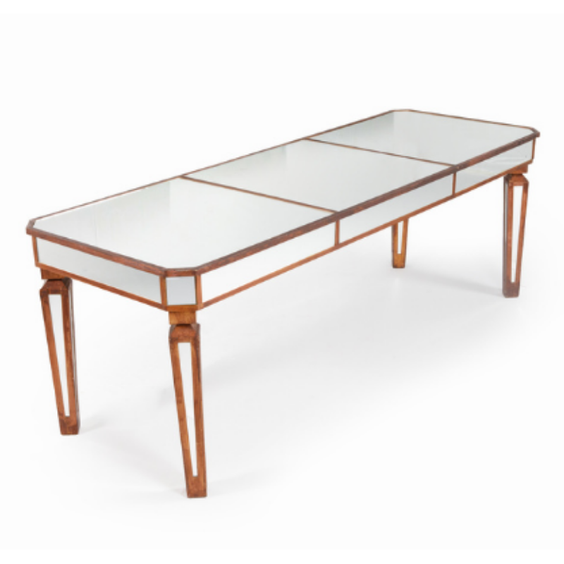 MESA RAFA RETANGULAR MADEIRA ESPELHO - Imagem 2