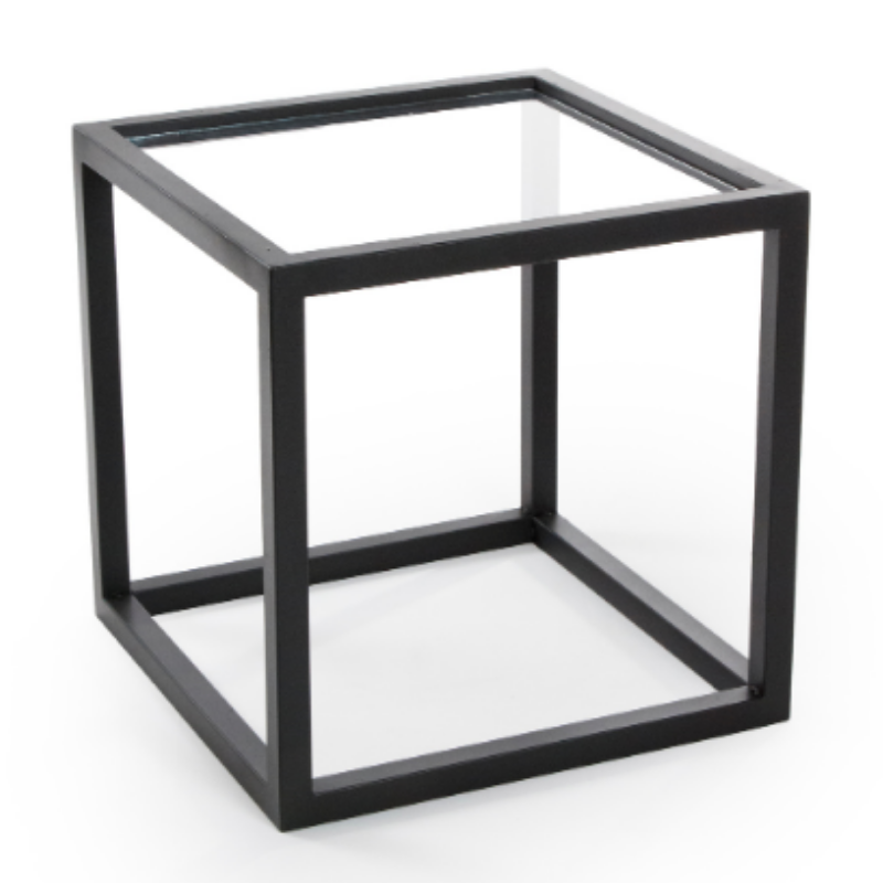 MESA LATERAL ARESTA P COM TAMPO DE MADEIRA - Imagem 4