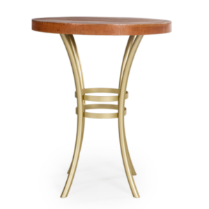 BISTRÔ BAIXO SPICY FERRO COM TAMPO DE MADEIRA