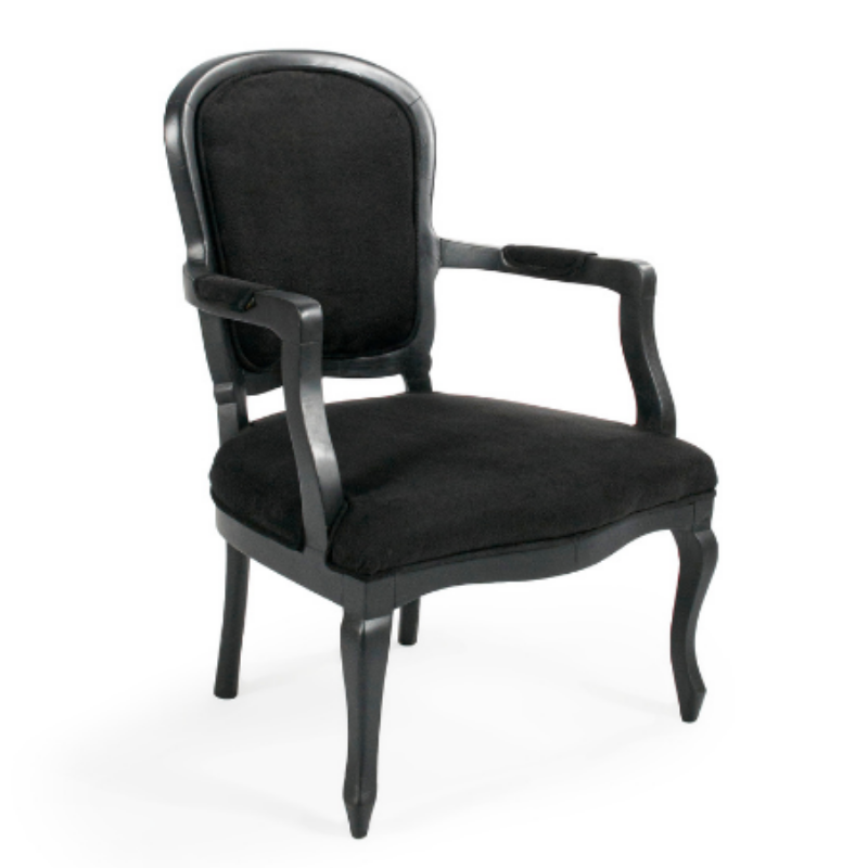 POLTRONA LUIS FELIPE PRETA - Imagem 2