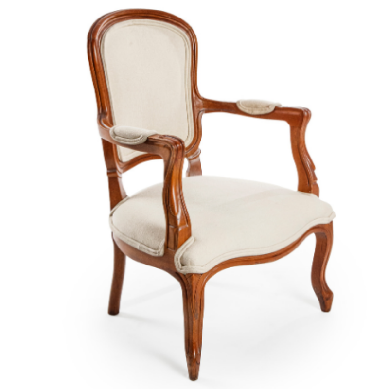 POLTRONA LUIS FELIPE LINHO CRU