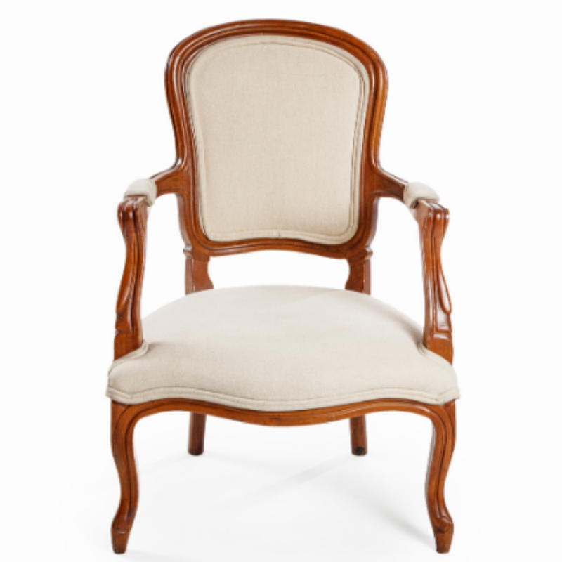 POLTRONA LUIS FELIPE LINHO CRU - Imagem 2