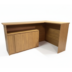 BALCÃO RECEPÇÃO MADEIRA FREIJÓ “L”